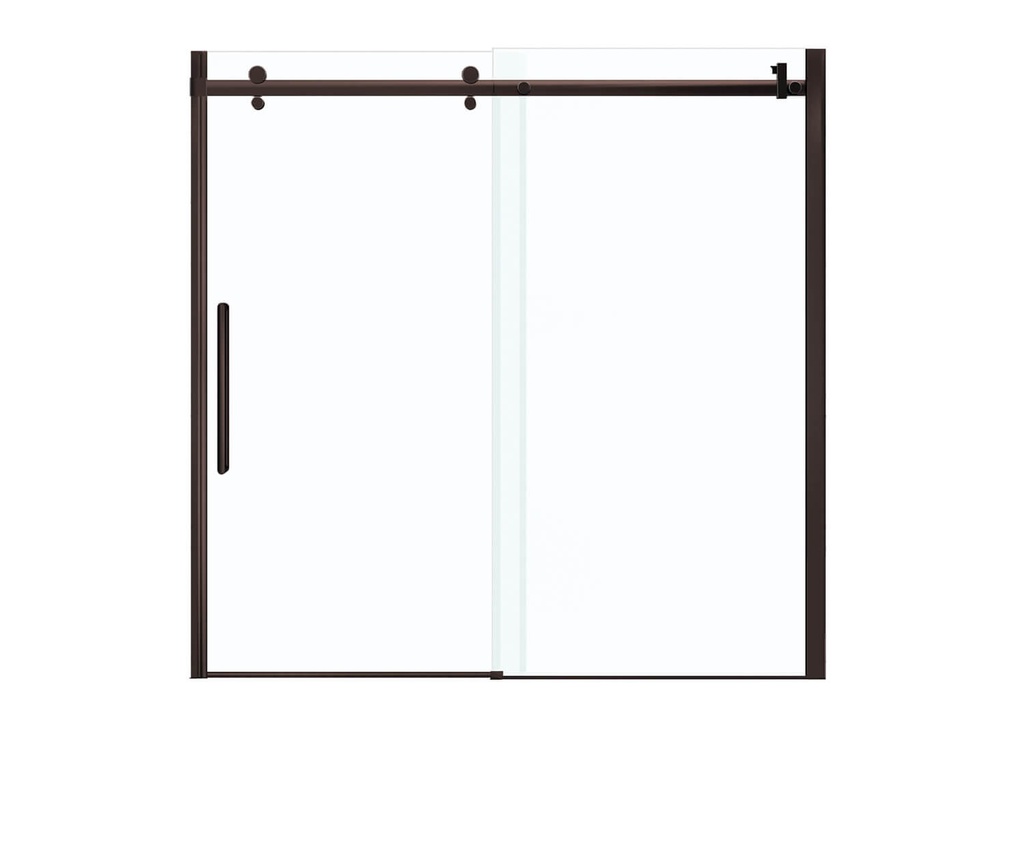 Maax 139398-900-173-000 Halo Tub Door 60 Clear Dark Bronze