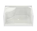 Maax 145033-000-002-585 SPS 3448 AFR AcrylX Alcove Shower Base with Center Drain in White