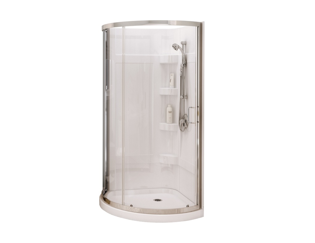 Maax 300001-000-001-103 Cyrene Shower Kit Chrome White