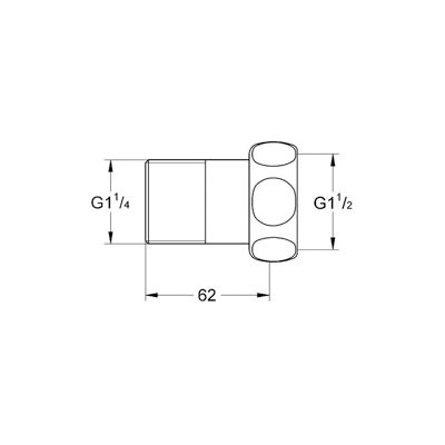 Grohe 12424000 Straight Outlet Chrome 2