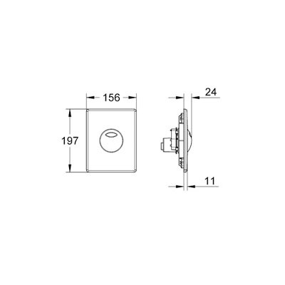 Grohe 38862SH0 Skate Actuator Plate White 2