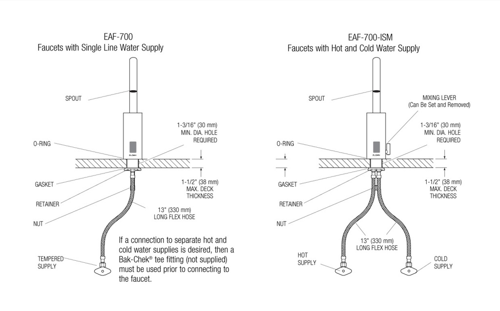 Sloan EAF-700-P H/W Electronic Faucet