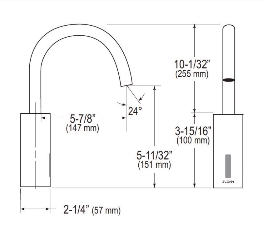 Sloan EAF-750 Electronic Gooseneck Faucet