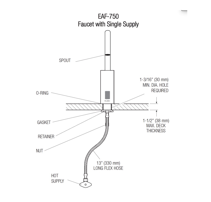 Sloan EAF-750 Electronic Gooseneck Faucet