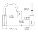 Sloan EAF-750-ISM Gooseneck Battery W/Mixer
