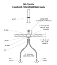 Sloan EAF-750-ISM Gooseneck Battery W/Mixer
