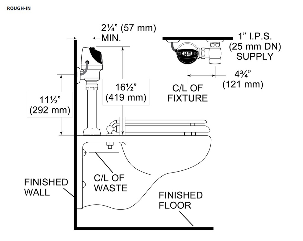 Sloan ECOS 111-1.6/1.1 HARDWIRED Dual Flush Valve