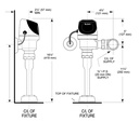 Sloan ECOS 186-1 HW*3370443 Exposed H/W Urinal Valve