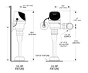 Sloan ECOS-186-0.13-OR-HW Sensor Opp Flush Valve