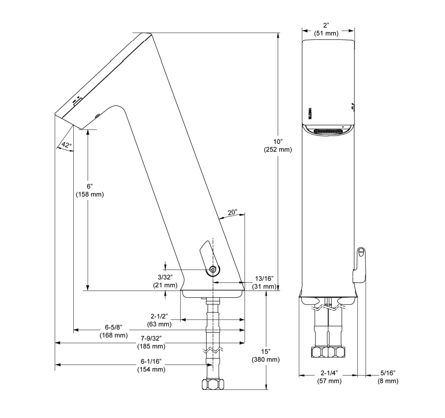 Sloan EFX-100.500.0000 H/W With Ism