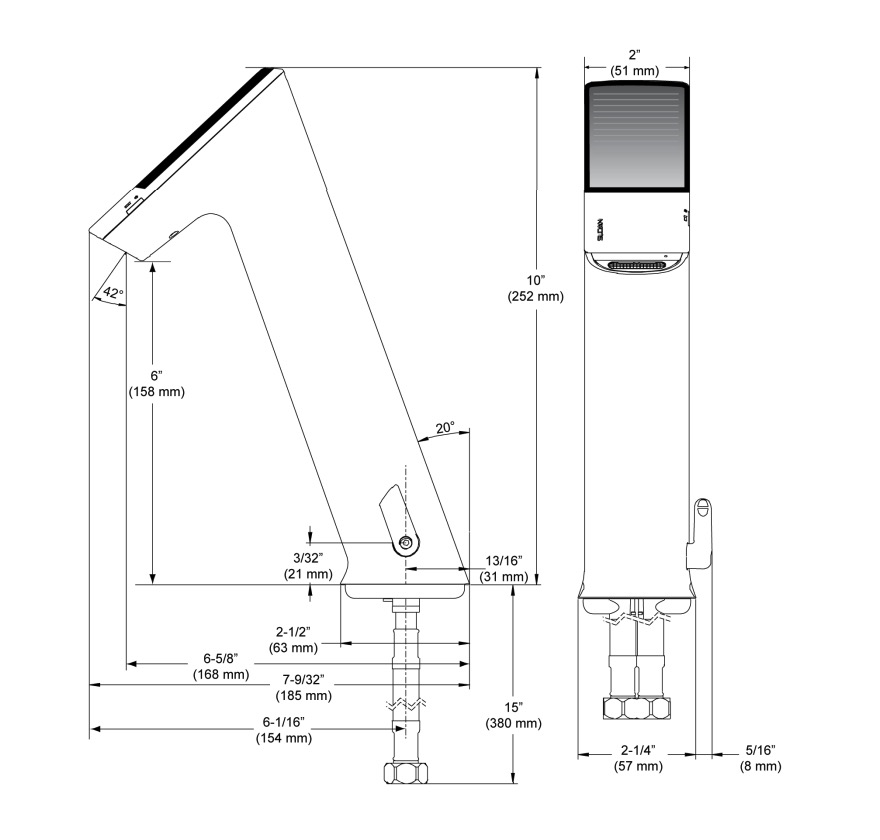 Sloan EFX-175.500.0000*3324244 Hdg Solar 0.5Gpm