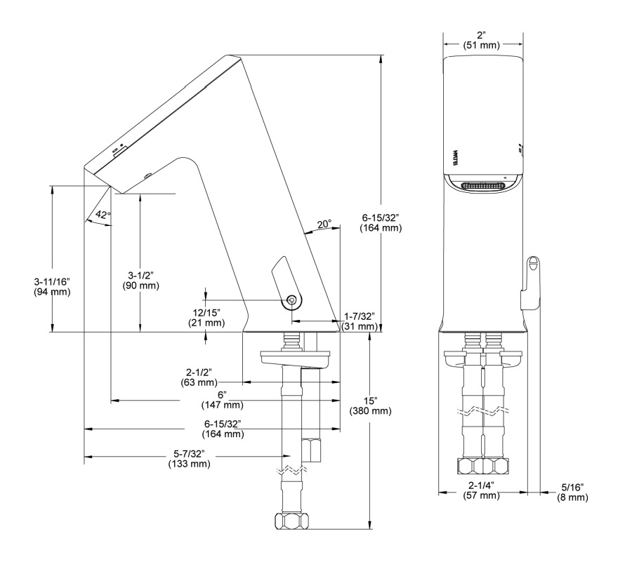 Sloan EFX-250.002.0000 Battery Ir 1.5 Gpm Aer