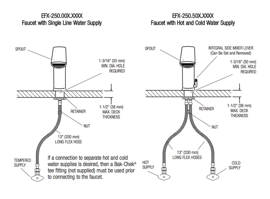 Sloan EFX-250.502.0000 Basys Faucet