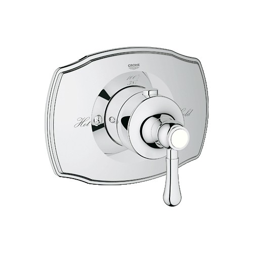 Grohe 19839000 Grohtherm 2000 Authentic Custom Shower Thermostatic Trim With Control Module Chrome 1