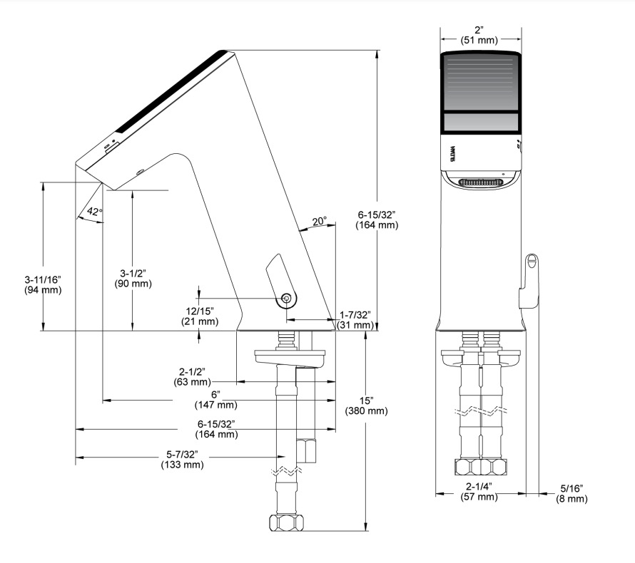 Sloan EFX-277.000.0000 Solar-Lcd Ir 0.5 Gpm