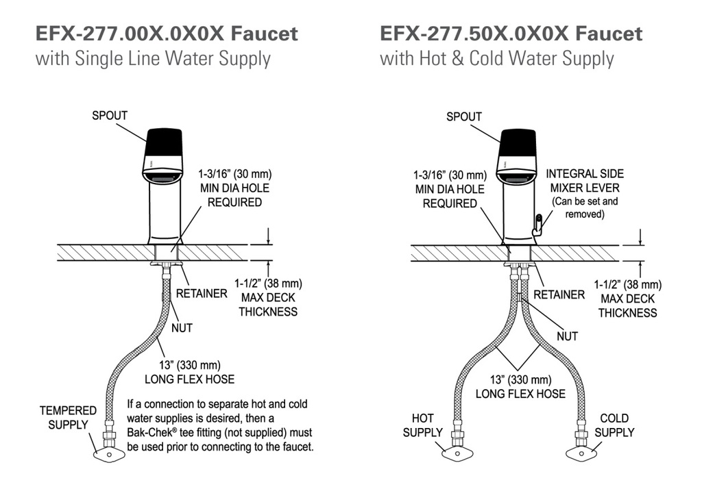 Sloan EFX-277.002.0000 Basys Faucet Mid-Solar-Lcd