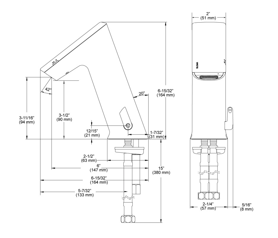 Sloan EFX-280.000.0000 Single Hole 0.5 Gpm