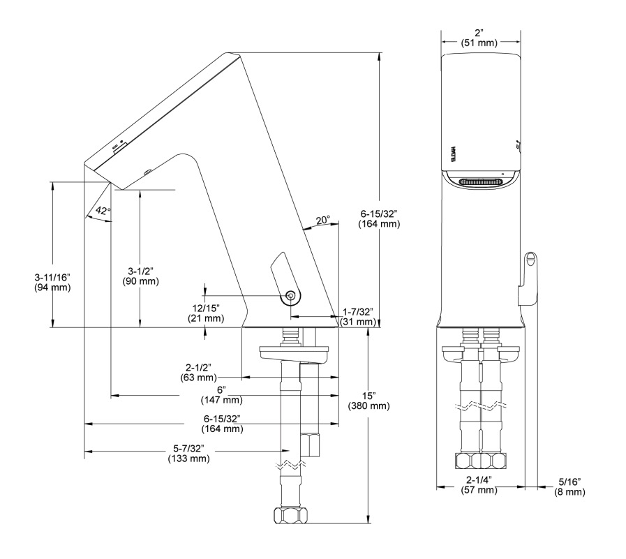 Sloan EFX-280.500.0000 Basys Fct Side Mixer