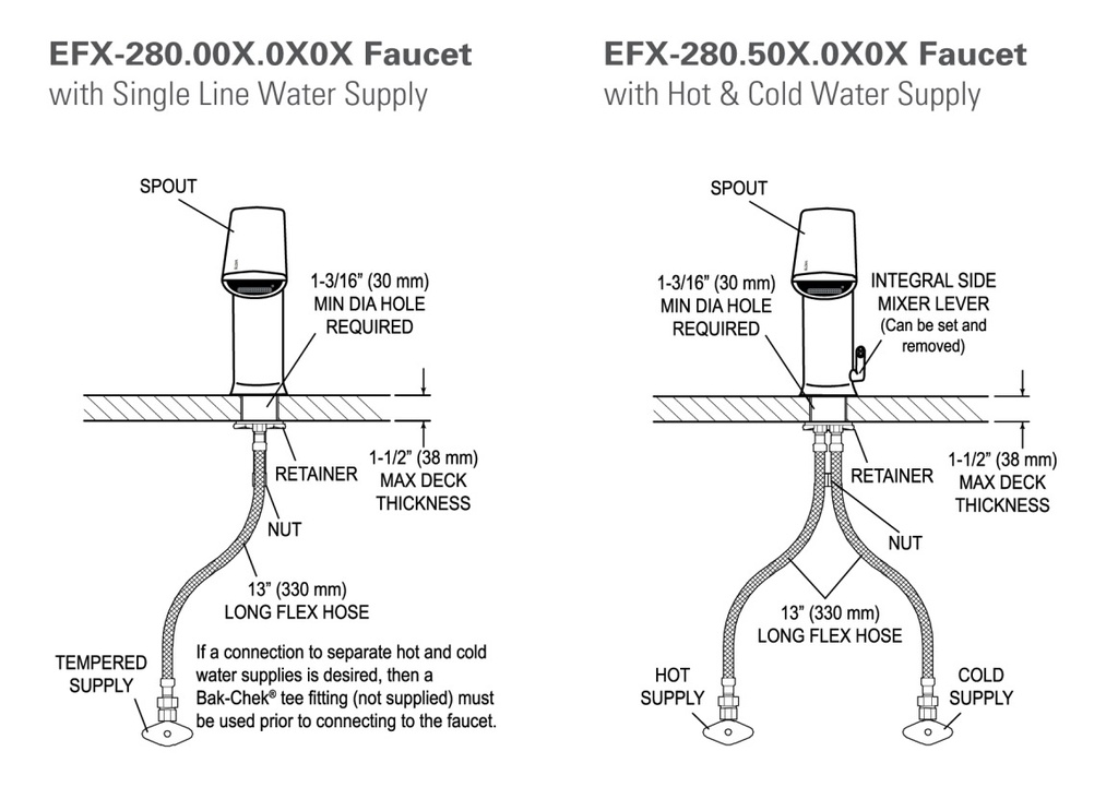 Sloan EFX-280.502.0000 Electronic Sensor Faucet