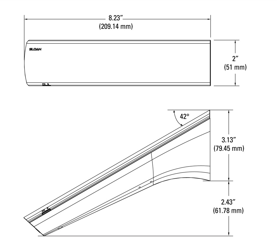 Sloan EFX-800.000.1000*3324335 Cp Wall Faucet