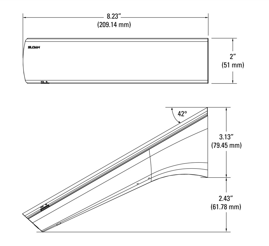 Sloan EFX-800.002.0101*3324248 Wall Mount F 1.5 S/Box T