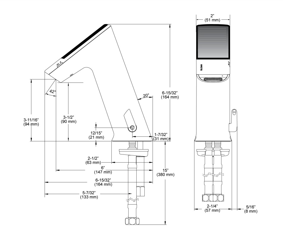 Sloan EFX.275.000.0000 Solar  0.5 Gpm