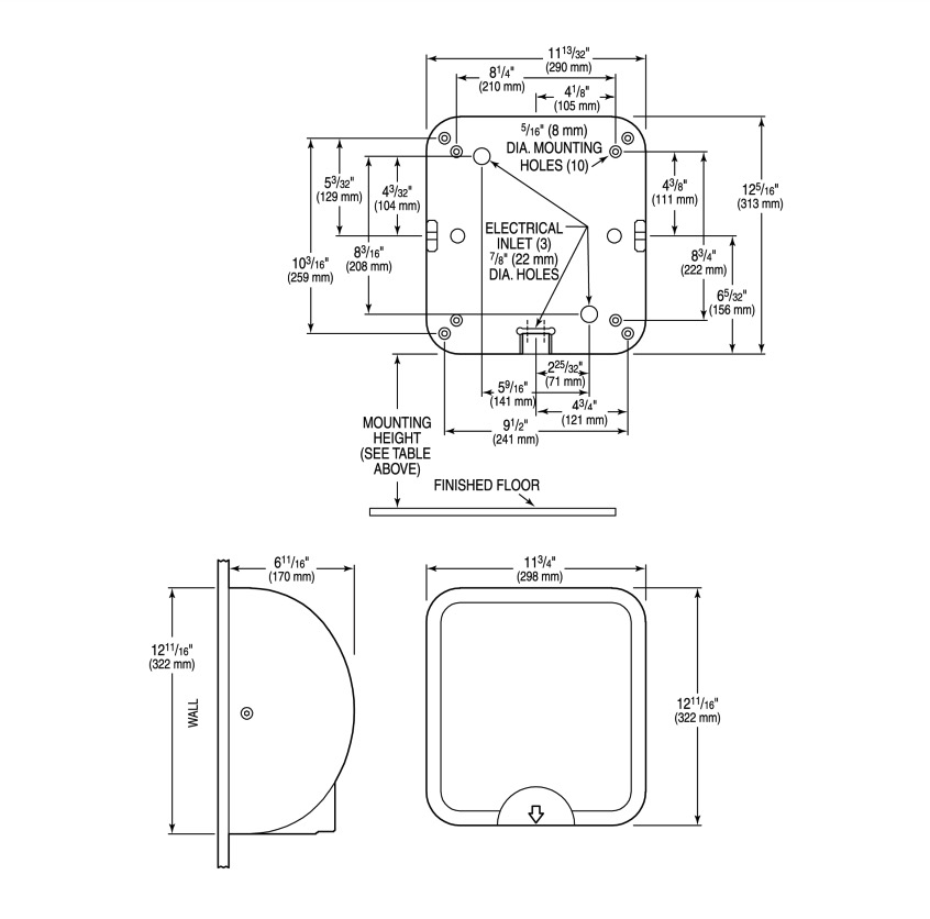 Sloan EHD-501-WHT*3366050 Xlerator Hand Dryer 110/120V
