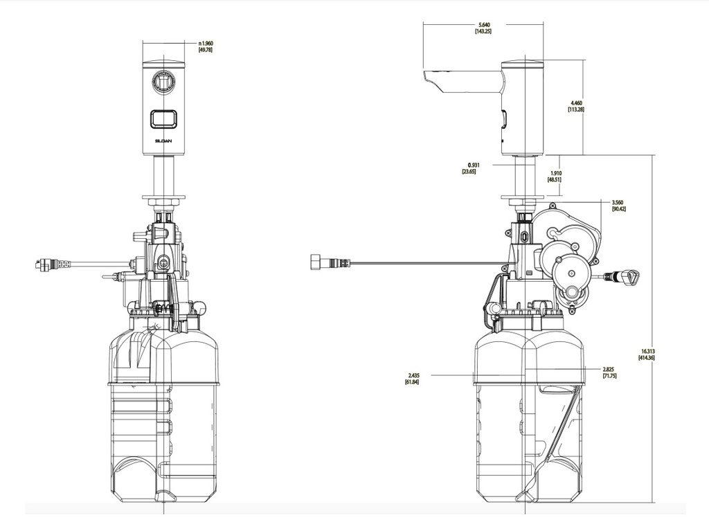 Sloan ESD-2000-A CP Eaf 200/275 Style Soap Dispen.