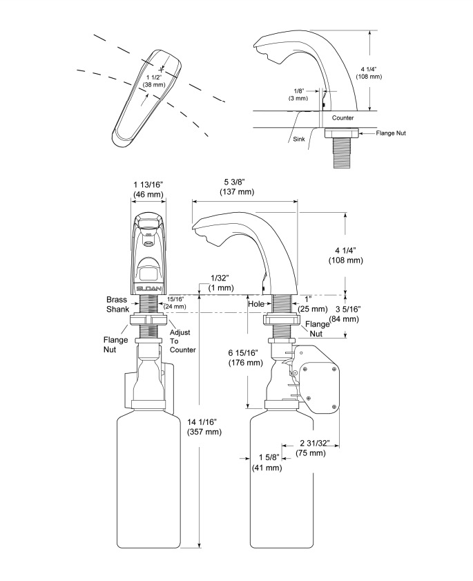 Sloan ESD-250*3346050 Battery Powered Soap Disp.