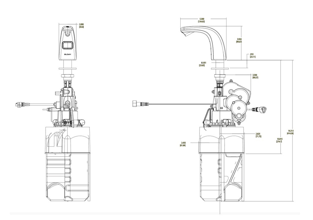 Sloan ESD-600-A CP Ebf-615 Style Soap Dispenser