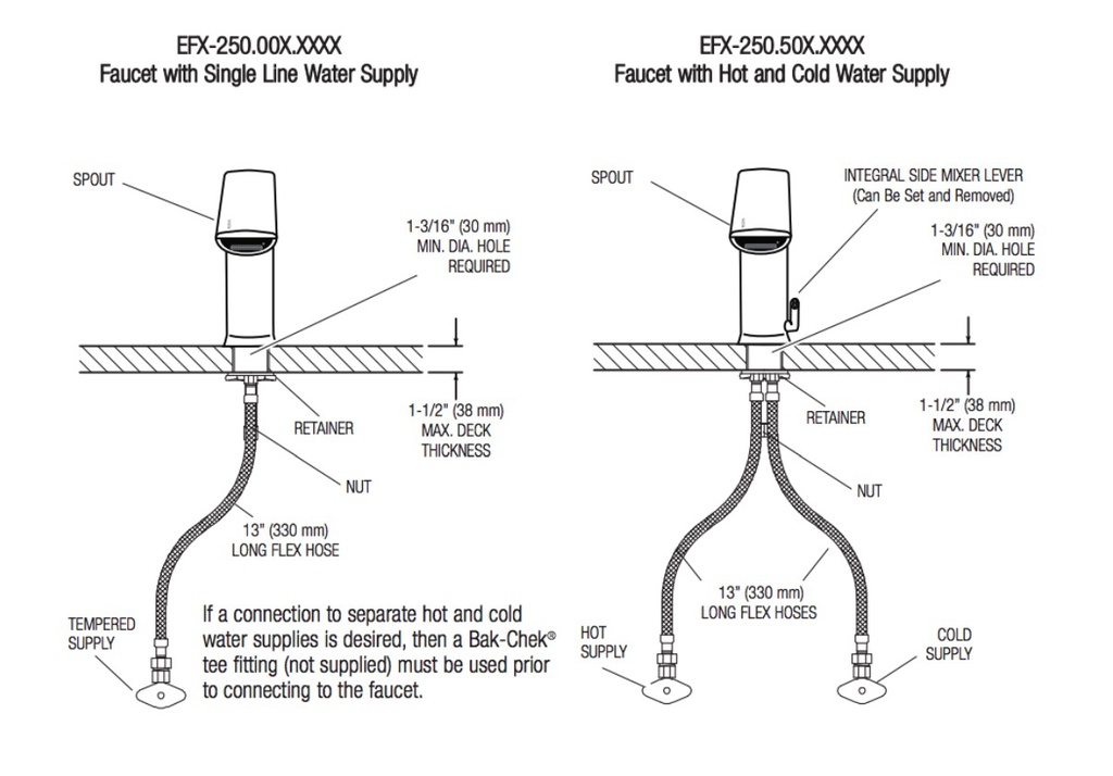 Sloan EXF-250.500.0100 Basys Faucet