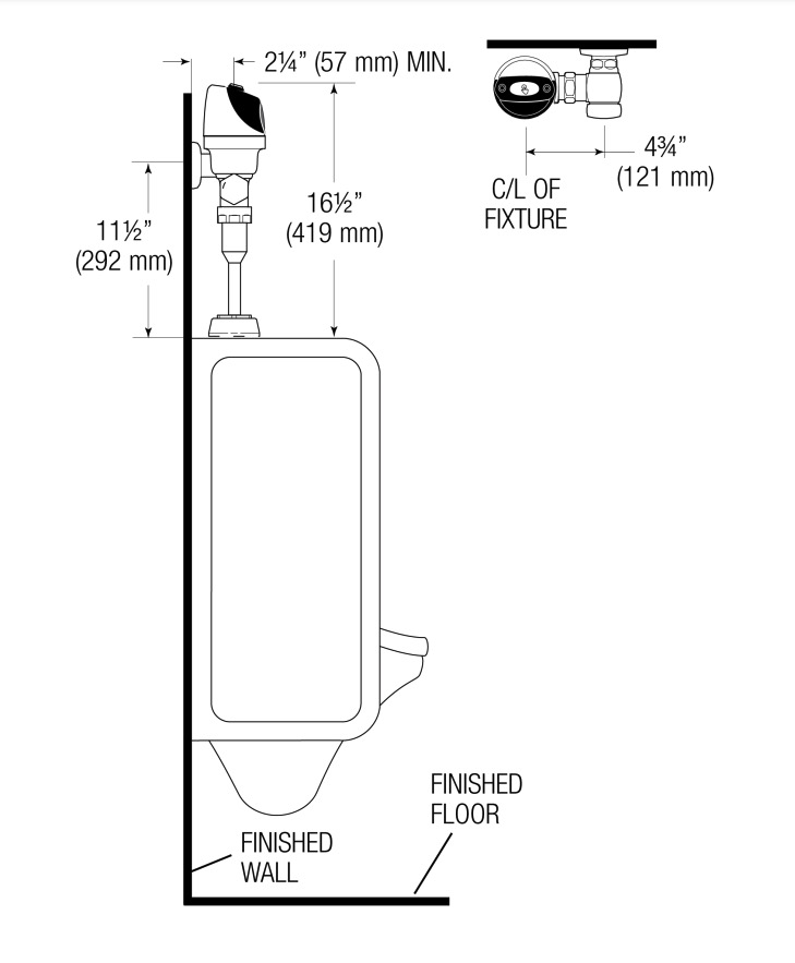 Sloan G2-RESS-U*3325402 Optima Battery Urinal