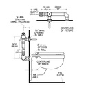 Sloan NAVAL 143-1.6 10 3/4 LDIM Concealed Flush Valve