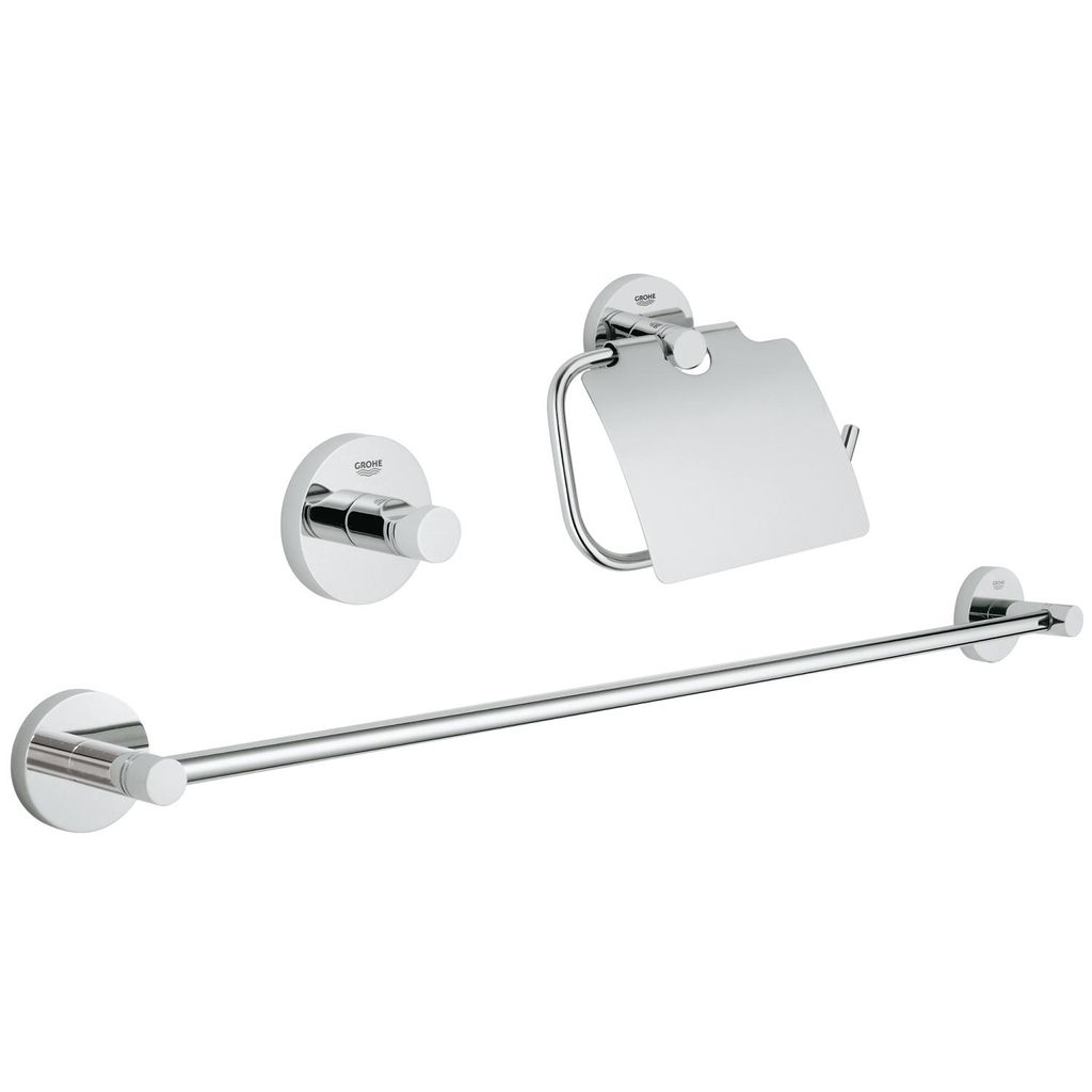 Grohe 40775001 Essentials Guest Bathroom Accessories Set 3-in-1 Chrome 1