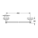 Grohe 40688EN1 Essentials Towel Bar 18" Brushed Nickel 2