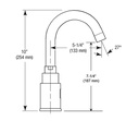 Sloan SF-2200-4-CT**3362109 Electronic Gooseneck Faucet H/