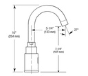 Sloan SF-2250-4-CT**3362104 Battery Operated Gooseneck 4