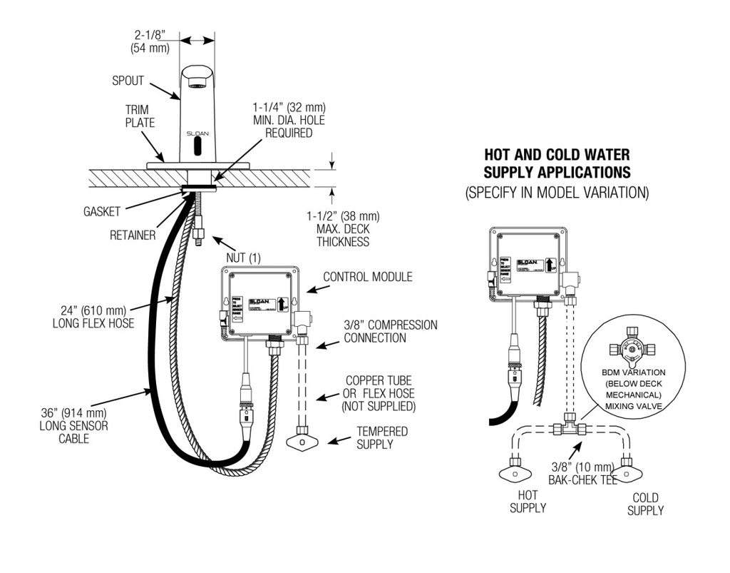Sloan SF-2450 Battery Opp Fct