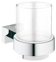 Grohe 40755001 Essentials Cube Crystal Glass With Holder Chrome 1