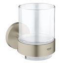Grohe 40447EN1 Essentials Crystal Glass With Holder Brushed Nickel 1