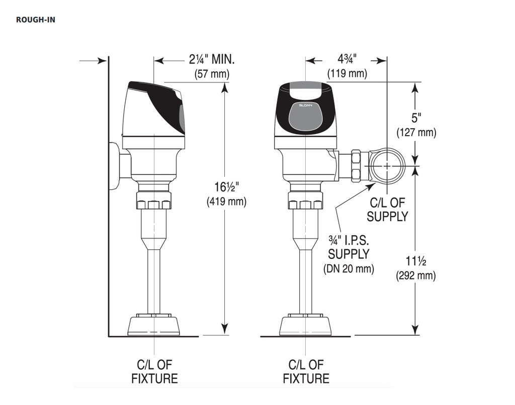 Sloan SOLIS 8186-0.5 Solar Powered Flush Valve