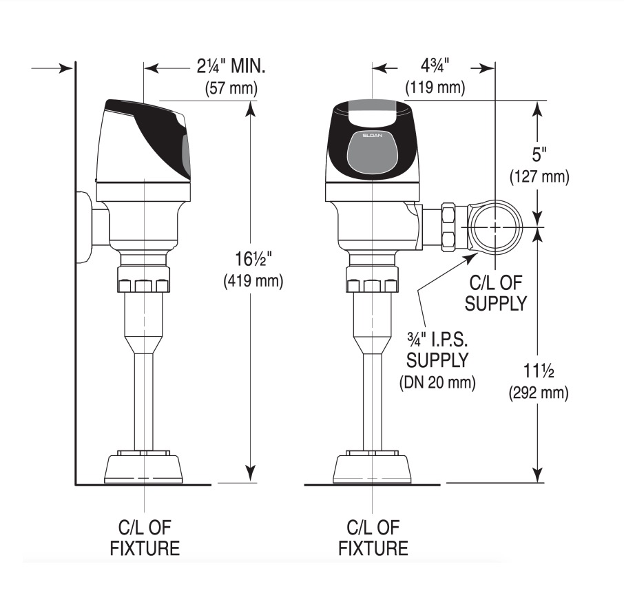 Sloan SOLIS 8186-1 Solar Powered Flush Valve