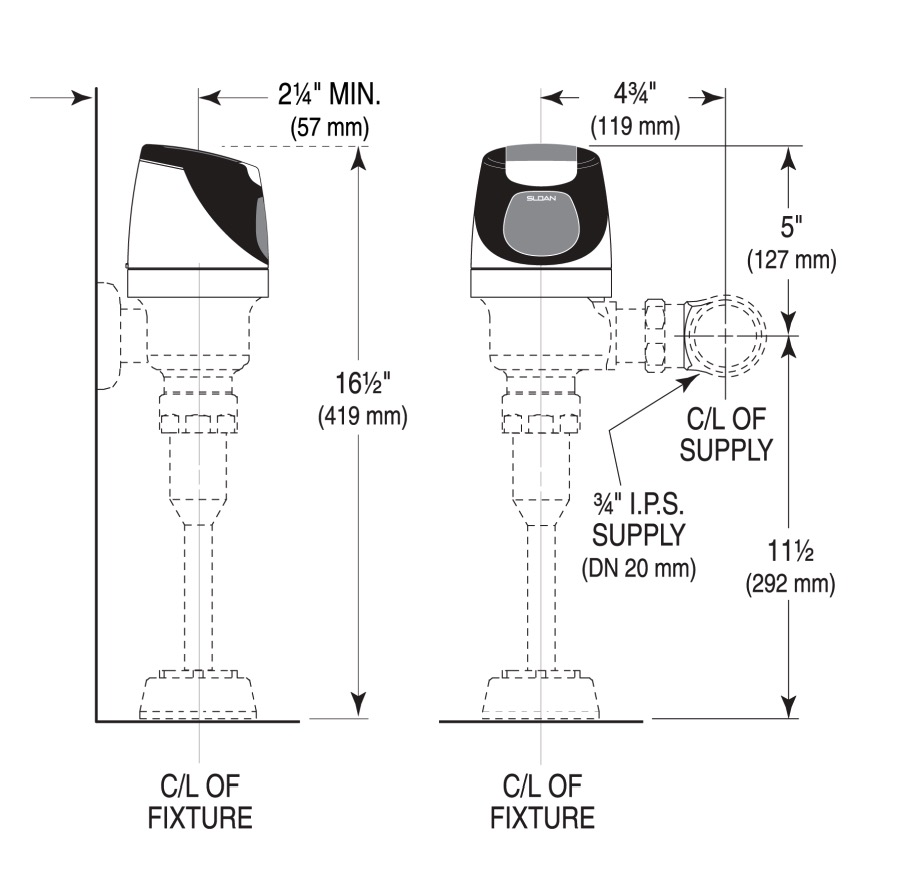 Sloan SOLIS-RESS-U 1.0 Sloan Solis Retrofit Urinal