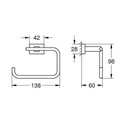 Grohe 40507001 Essentials Cube Toilet Paper Holder Chrome 2