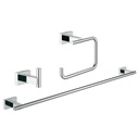 Grohe 40777001 Essentials Cube Guest Bathroom Accessories Set 3-in-1 Chrome 1