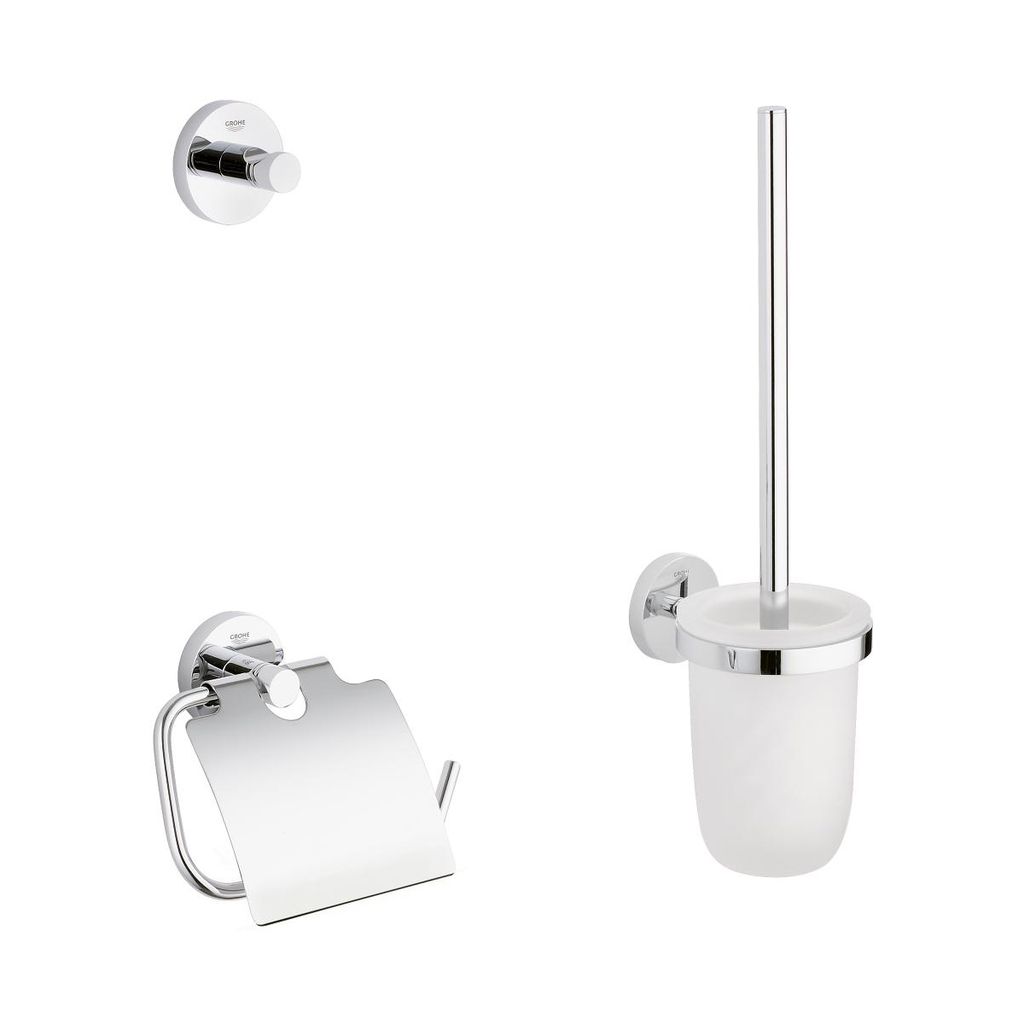 Grohe 40407001 Essentials City Restroom Accessories Set 3-in-1 Chrome 1