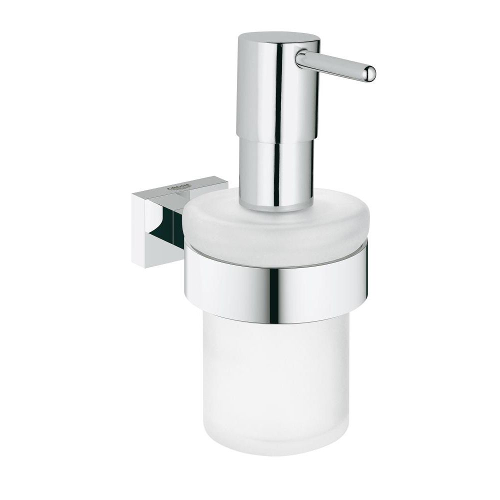 Grohe 40756001 Essentials Cube Soap Dispenser With Holder Chrome 1