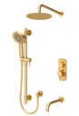 Tenzo ALYT33-501115-BG Alyss T-Box Kit 3 Functions Thermo Brushed Gold Finish