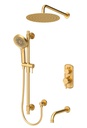Tenzo ALYT33-501125-BG Alyss T-Box Kit 3 Functions Thermo Brushed Gold Finish