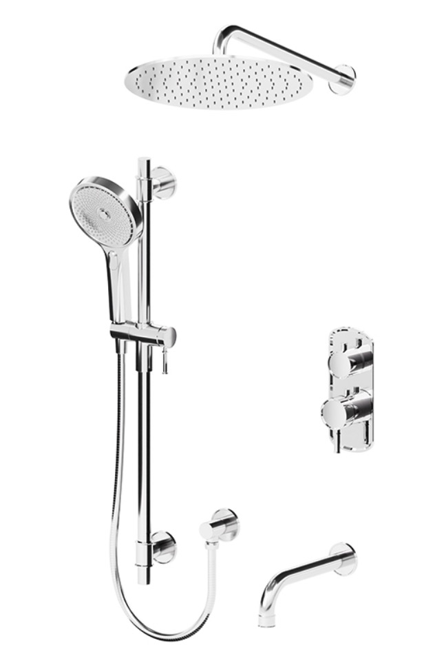 Tenzo ALYT33-501135-CR Alyss T-Box Kit 3 Functions Thermo Chrome Finish